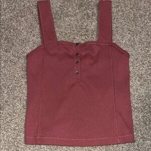 Women's Crop Top, Rust colored but more brown than orange